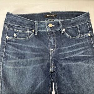 White House Black Market Jeans Women’s Large Sleek Dark Blue Cuffed
